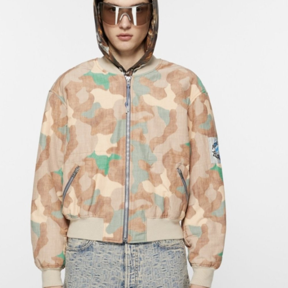 ac BOMBER JACKET Orange/green